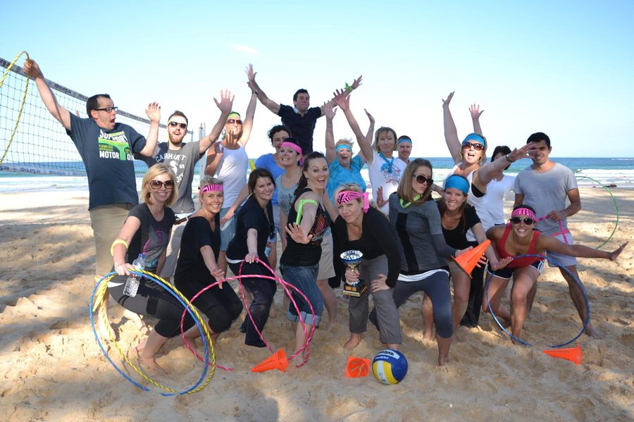 Beach team games, Goa corporate retreat