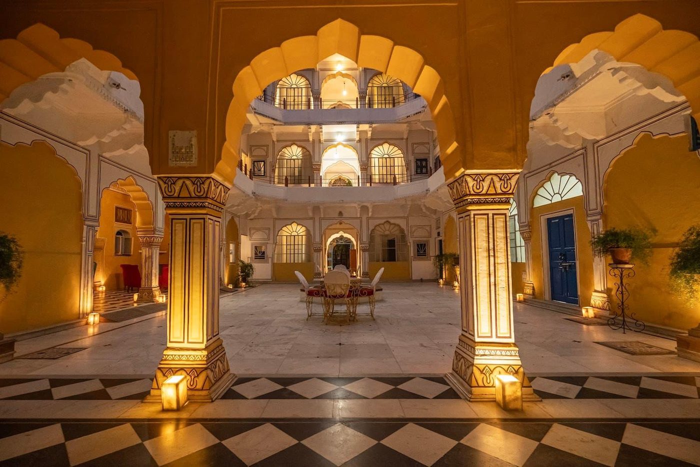 Heritage resort courtyard, Jaipur corporate retreat